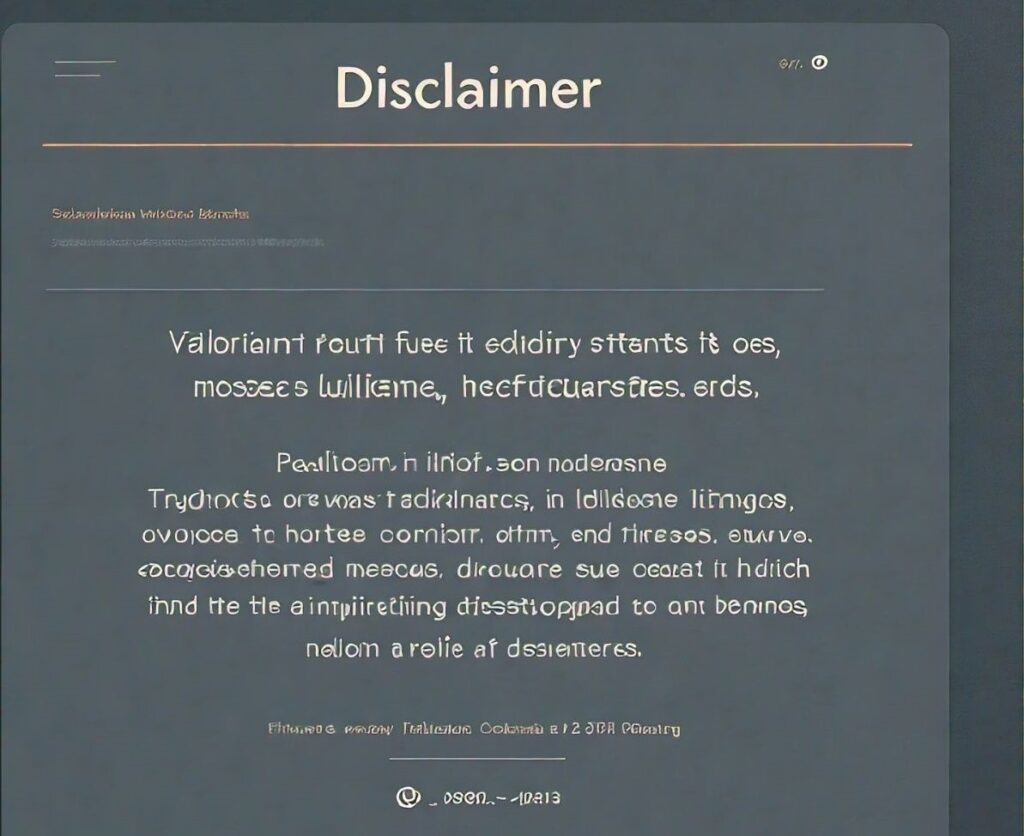 Disclaimer